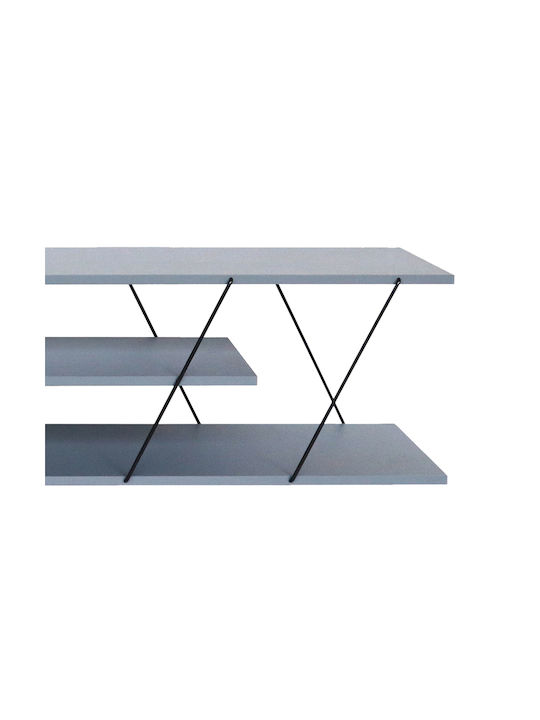 TV Stand Wooden Tars Grey-black L120xW30xH33cm