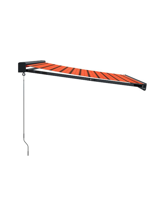 vidaXL Τέντα Βεράντας με Led Πορτοκαλί 3.5x2.5m