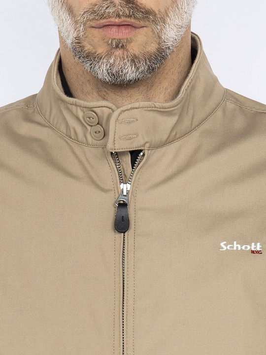 Schott Men's Bomber Jacket Beige