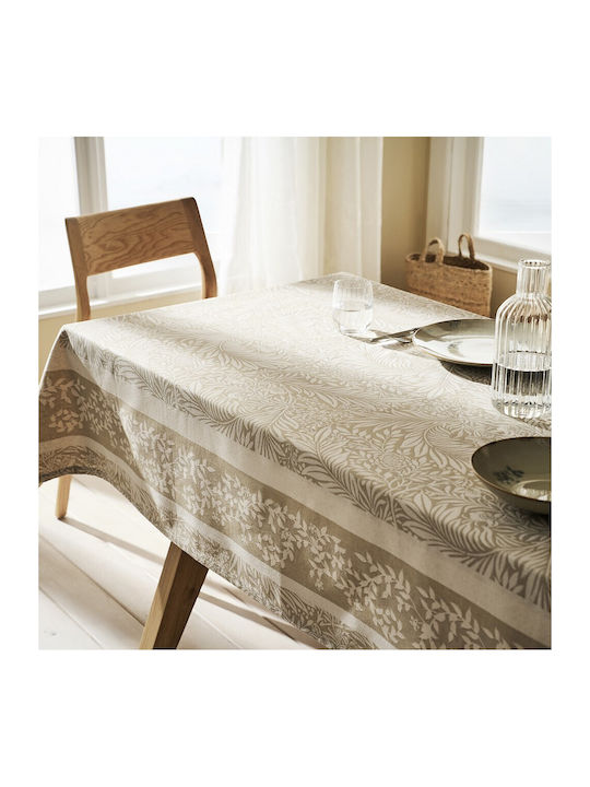 Gofis Home Tablecloth Linen Ginevra Silver 135x135cm