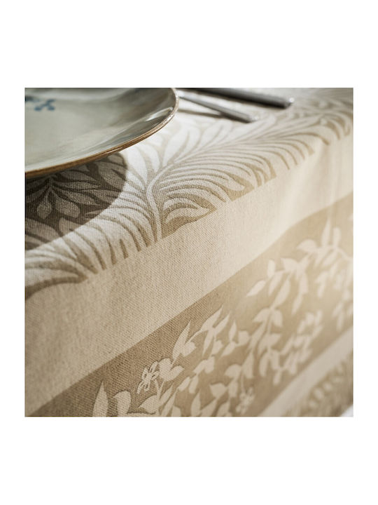 Gofis Home Tischtuch Leinen Ginevra Olive 150x220cm