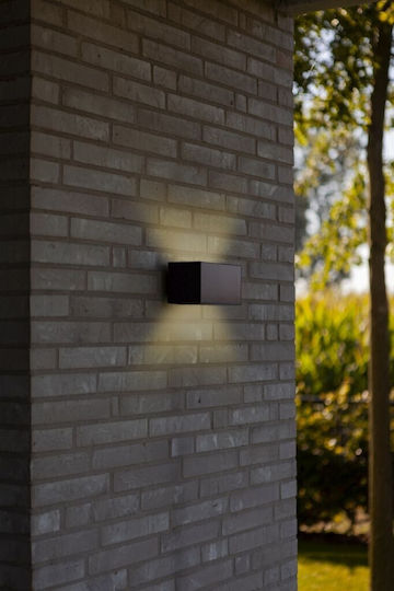 Lutec Wall Mounted Solar Light 10W 900lm with Warm White Light 3000K IP44 18cmx8cmx8.9cmcm