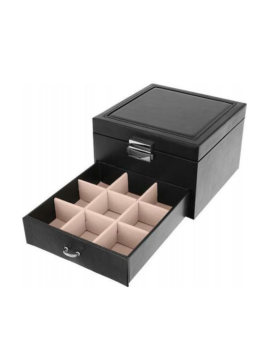 Κουτί Κοσμημάτων Μαύρο 16x16x11cm Κουτί Κοσμημάτων Μαύρο 16x16x11cm