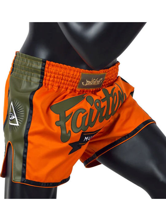 Fairtex Мъжки Боксов шорт Кик/Тайски бокс Оранжев