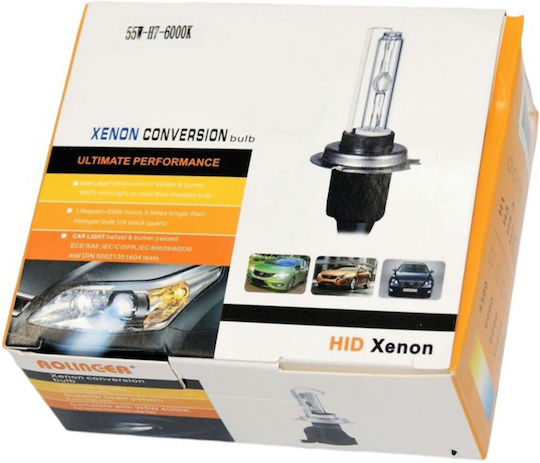 Lamps Car H7 Xenon 6000K Cold White 12V 55W 2pcs