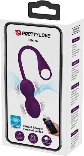 Pretty Love Elvira Kegel Balls App Remote Control Purple