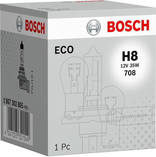 Bosch Lampen Auto & Motorrad Eco H8 Halogen 12V 55W 1Stück