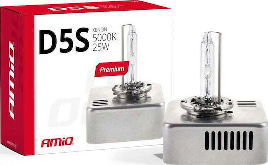 AMiO Lamps Car Premium D5S Xenon 5000K Cold White 12V 25W 1pcs