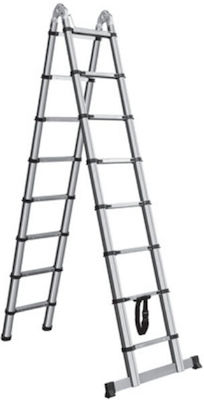 Prostep Telescopic Ladder Aluminum 5 of Steps PS1564