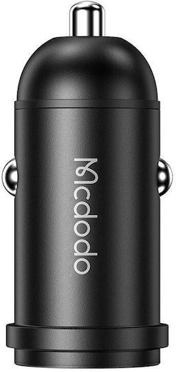Mcdodo Cc-7491 Auto-Ladegerät 30W 5A Schnellladen mit einer Buchse 1xType-C Schwarz Farbe