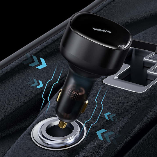 Baseus Baseus Handy-Autoladegerät 33W 3.5A mit 2xType-C Anschlüsse inklusive Kabel Type-C Schwarz