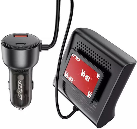Acefast B11 138w Usb-a Usb-c Car Charger With 6 Ports - Black