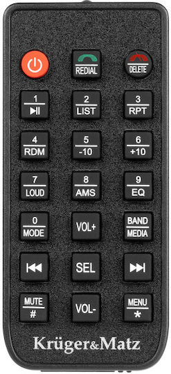 Kruger & Matz Car Radio (1 DIN) (Bluetooth/USB)