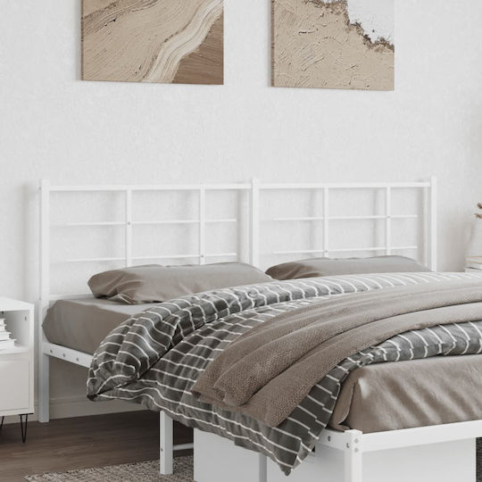 vidaXL Metallic White Bed Headboard 187x90cm