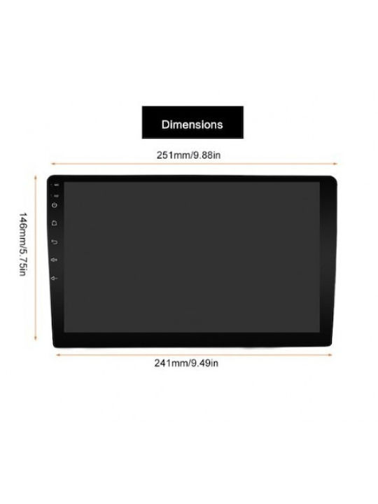 PerVoi Sistem Audio Auto (Bluetooth/USB/WiFi/GPS/Apple-Carplay/Android-Auto) cu Ecran Tactil 10"