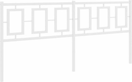 vidaXL Metallic White Bed Headboard 187x91cm