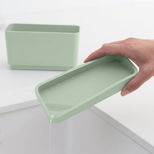 Brabantia Βάση οργάνωσης νεροχύτη από Πλαστικό Πράσινο 19.5x11x8cm