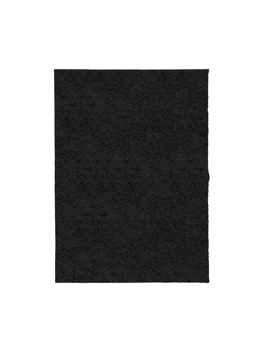 vidaXL Rug Rectangular Shaggy Black