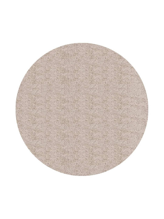 vidaXL Teppich Rund Zottelig Beige