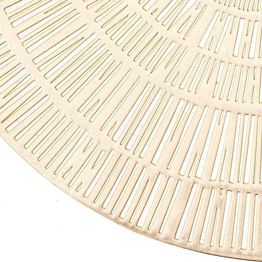 Atmosphera Platzdeckchen Rund Kunststoff Gold 38cm 1Stück