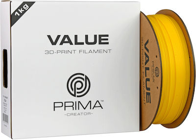 PrimaCreator Primavalue PLA+ 3D Printer Filament 1.75mm Yellow 1kg