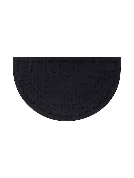 vidaXL Entrance Mat Anti-slip Semicircular made of Rubber Black 45x75cm