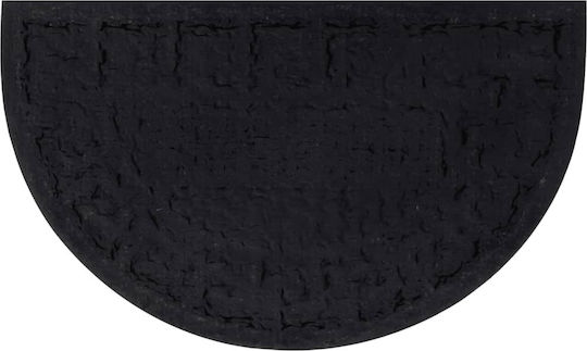 vidaXL Entrance Mat Anti-slip Semicircular made of Rubber Black 45x75cm