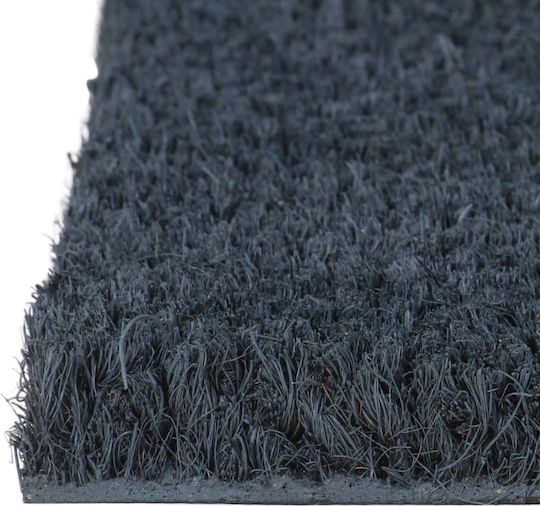 vidaXL Fußmatte aus Kokosnussfasern mit rutschfester Unterlage Gray 50x80cm