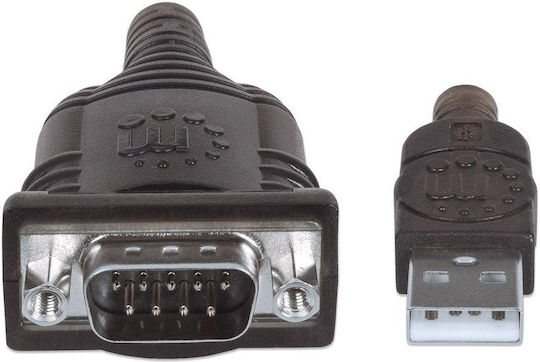Manhattan Καλώδιο RS232 9-pin male σε USB-A 0.45m (151856) 1τμχ