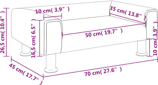 Kinderstühle Braun 70x45x26.5cm
