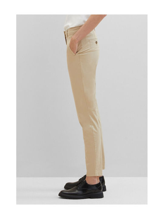 Women's Chino Trousers Slim Fit Beige