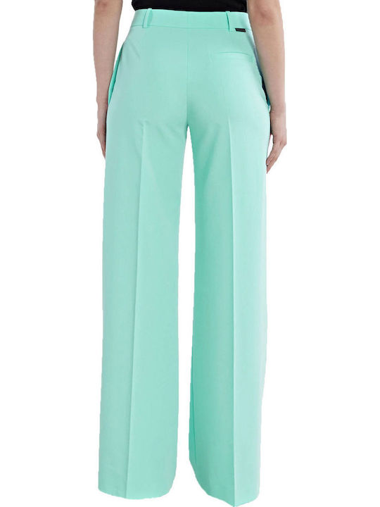 Halenar Damen Stoff Hose Turquoise