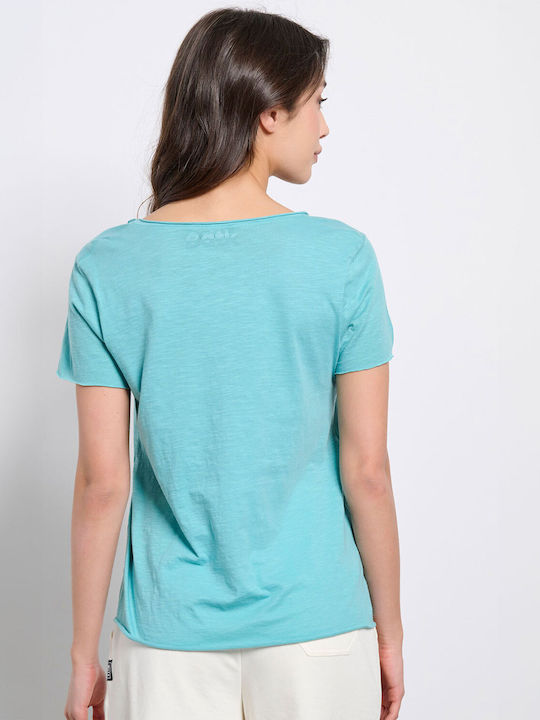 BodyTalk Women's T-shirt with V Neckline Green