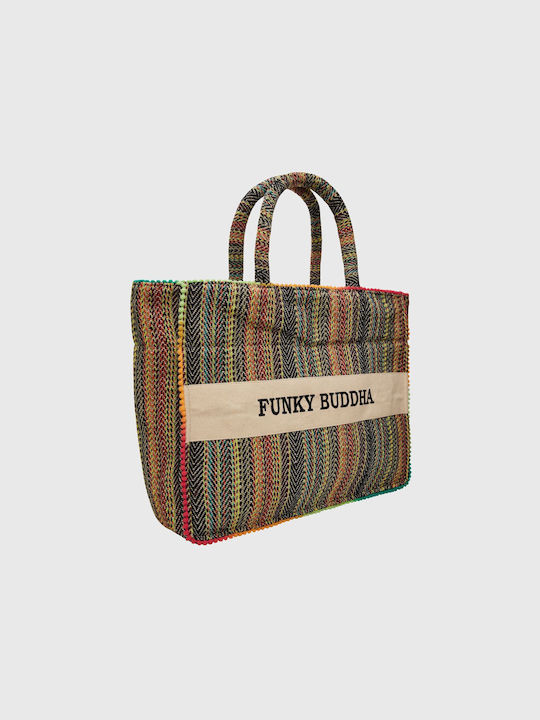 Funky Buddha Damen Tasche Tote Hand Mehrfarbig