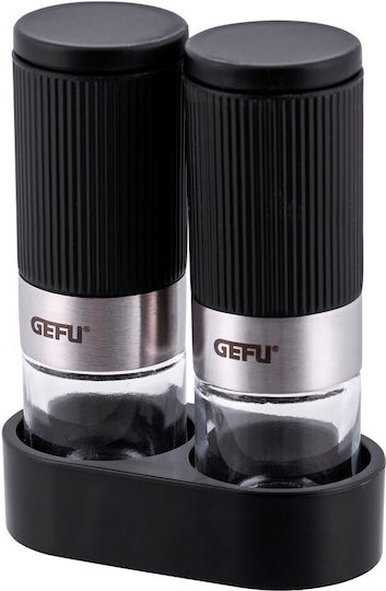 Gefu Tusome Handbuch Gewürzmühlen Inox in Schwarz Farbe 9.2cm 2Stück