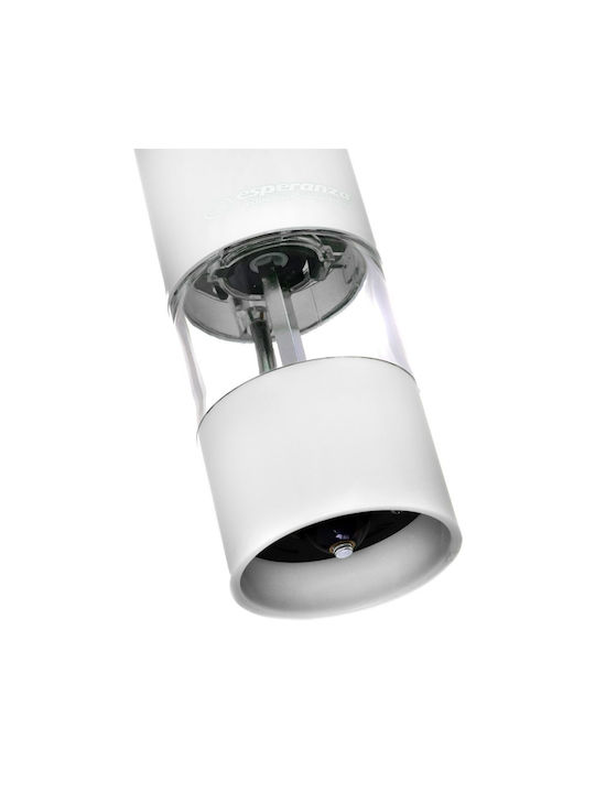 Esperanza Set Electric Râșnițe Condimente din Plastic în Culoare Alb 23cm 1buc