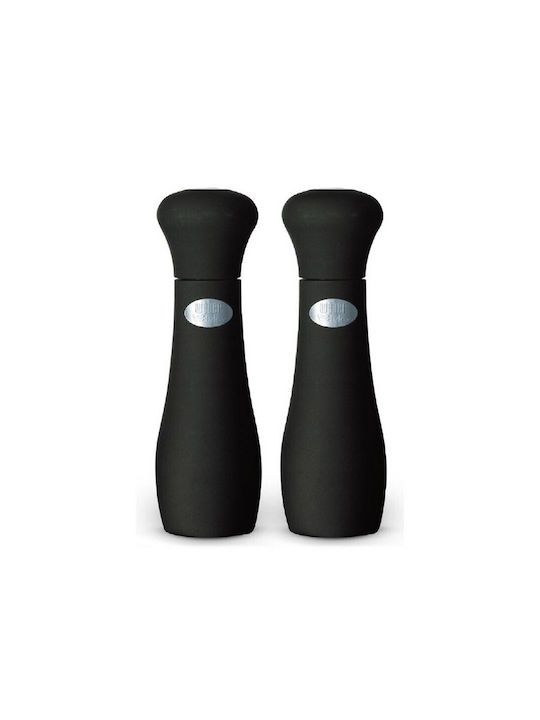 Weber Σετ Αλατοπίπερου Μαύρο Manual Set Spice Mills made of Ceramic in Black Color 19cm 2pcs