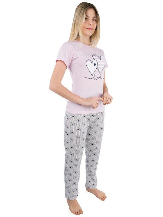 Calzedoro Sommer Baumwolle Damen Pyjama-Hose Colorful