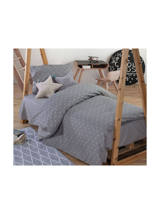 Nef-Nef Homeware Bettwäsche-Set Einzel Baumwolle Precious Gray 170x260cm 3Stück