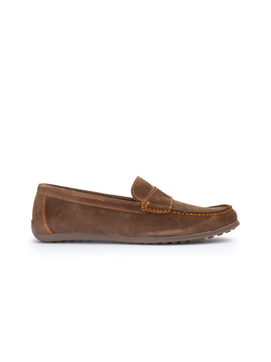 Dj.Santa Men's Leather Moccasins Brown