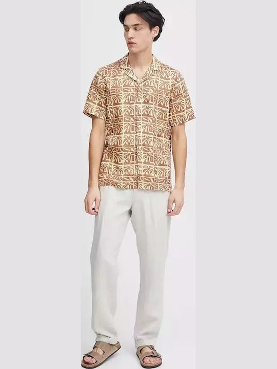 Short-sleeved Linen Shirt Beaver Fur