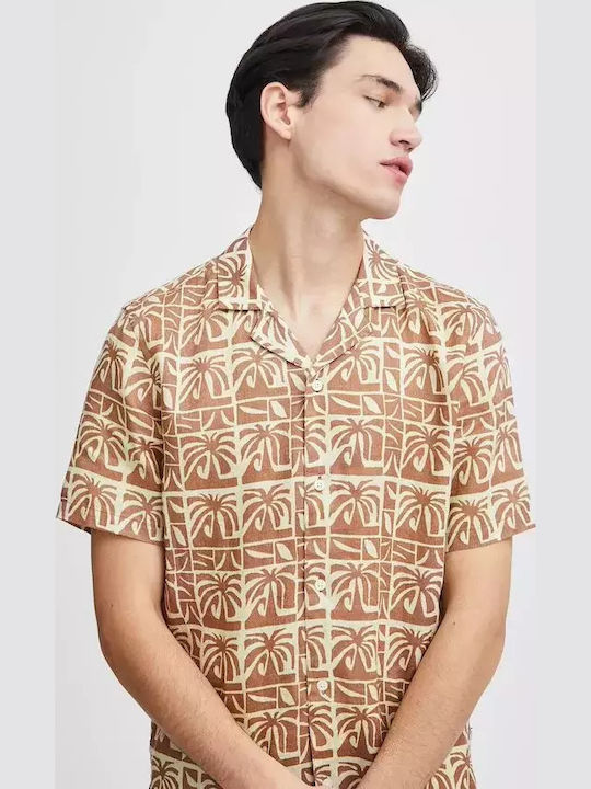 Short-sleeved Linen Shirt Beaver Fur