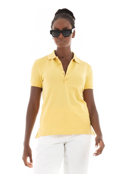 Ralph Lauren Damen Polo Bluse Kurzarm Gelb