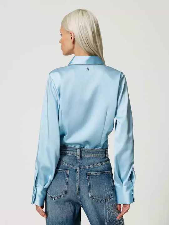 Μακρυμάνικο Γυναικείο Πουκάμισο Airy Blue