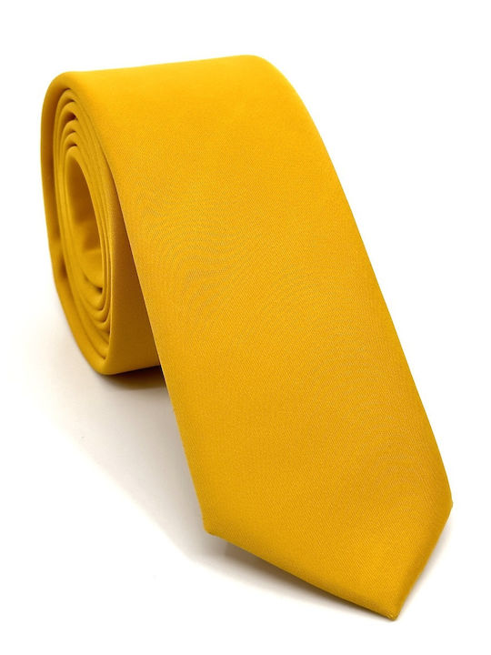 Legend Accessories Τυπου Σετ Ανδρικής Γραβάτας σε Κίτρινο Χρώμα