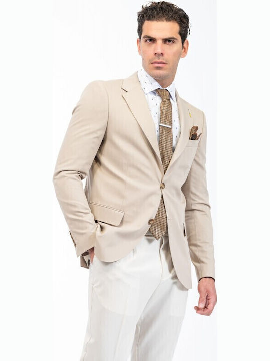 Men's Summer Suit Jacket Regular Fit Beige