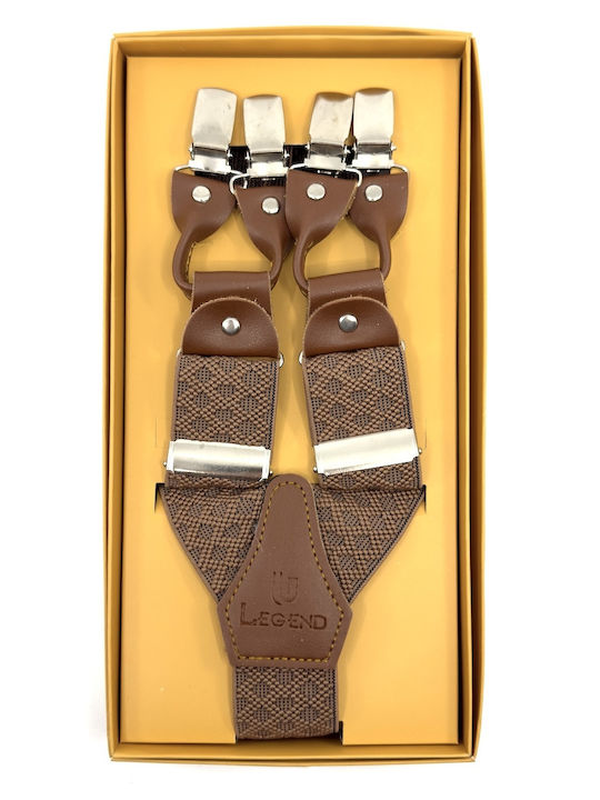 Legend Accessories Suspenders Monochrome Brown