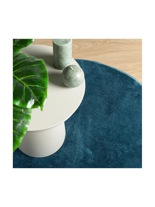 vidaXL Oviedo Χαλί Στρογγυλό Τιρκουάζ Φ120cm