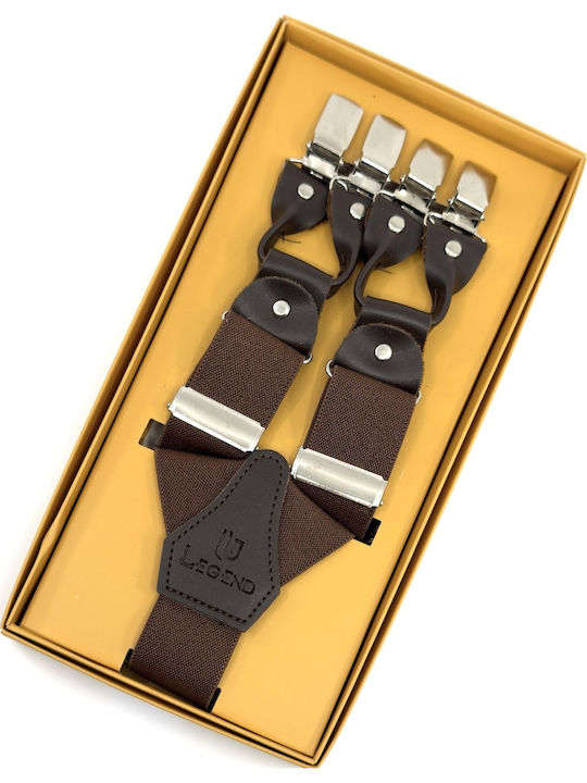Legend Accessories Suspenders Monochrome Brown
