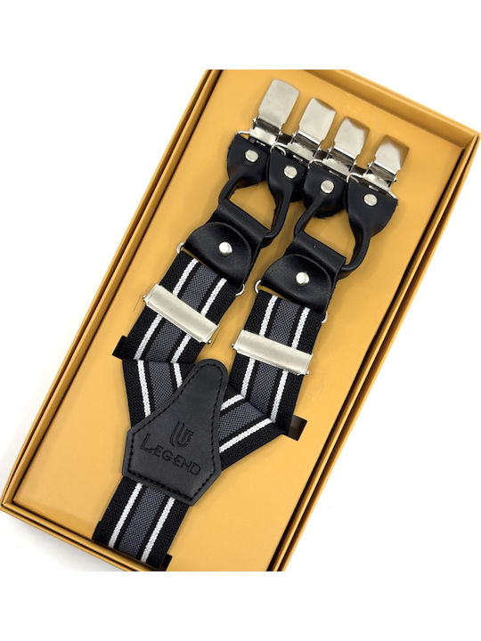 Legend Accessories Тиранти Отпечатани Сив